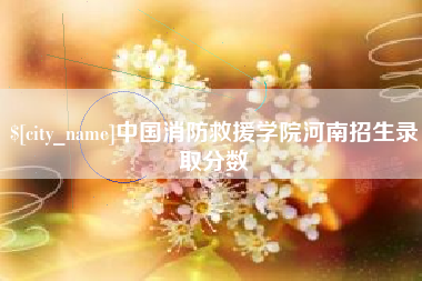 威海中国消防救援学院河南招生录取分数