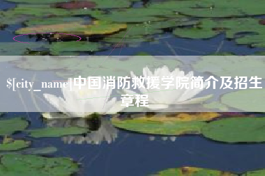 威海中国消防救援学院简介及招生章程