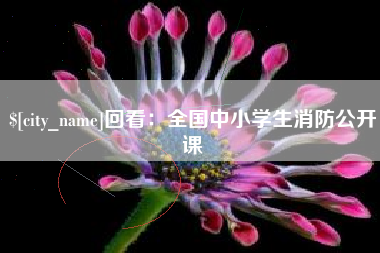 威海回看：全国中小学生消防公开课