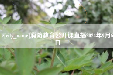 威海消防教育公开课直播2024年9月6日