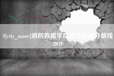 威海消防救援学院招生录取分数线2019