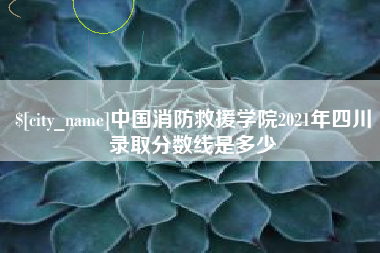 威海中国消防救援学院2021年四川录取分数线是多少