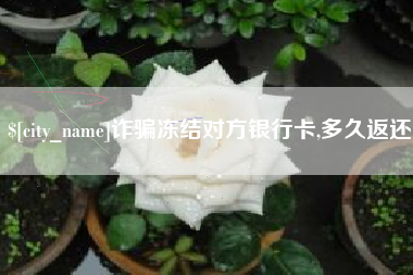 威海诈骗冻结对方银行卡,多久返还