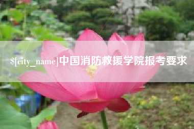 威海中国消防救援学院报考要求