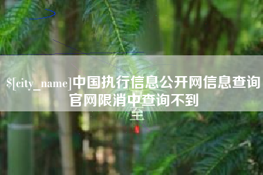 威海中国执行信息公开网信息查询官网限消中查询不到