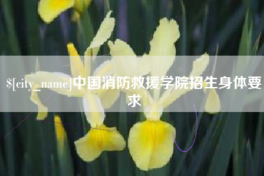 威海中国消防救援学院招生身体要求