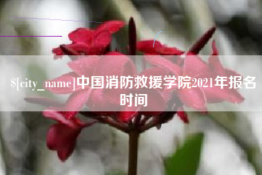 威海中国消防救援学院2021年报名时间
