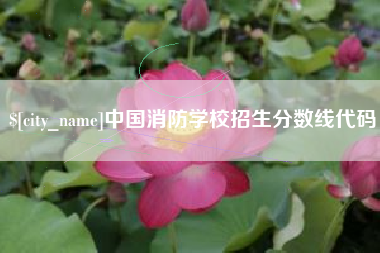 威海中国消防学校招生分数线代码