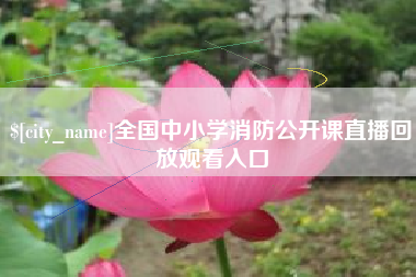 威海全国中小学消防公开课直播回放观看入口
