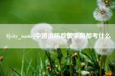 威海中国消防救援学院都考什么