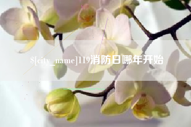 威海119消防日哪年开始