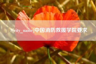 威海中国消防救援学院要求