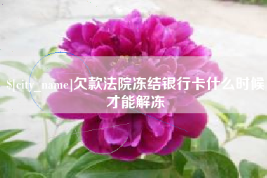 威海欠款法院冻结银行卡什么时候才能解冻