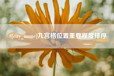 威海九宫格位置重要程度排序