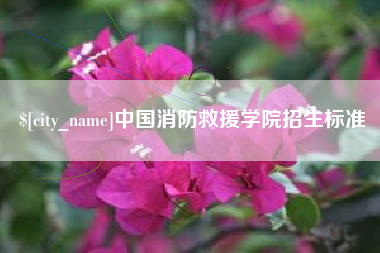 威海中国消防救援学院招生标准