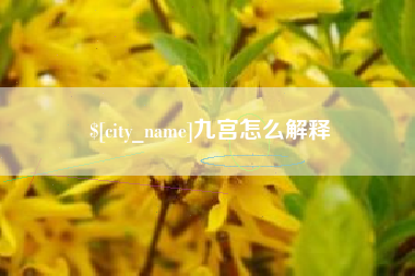 威海九宫怎么解释