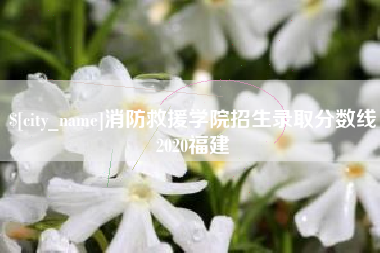 威海消防救援学院招生录取分数线2020福建